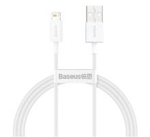 Дата кабель USB 2.0 AM to Lightning 2.0m Superior Fast Charging 2.4A white Baseus (CALYS-C02)