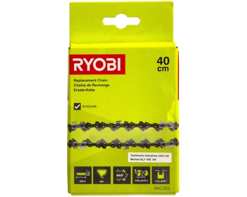Ланцюг Ryobi для пилки RAC253 40см, 1.27мм, 3/8