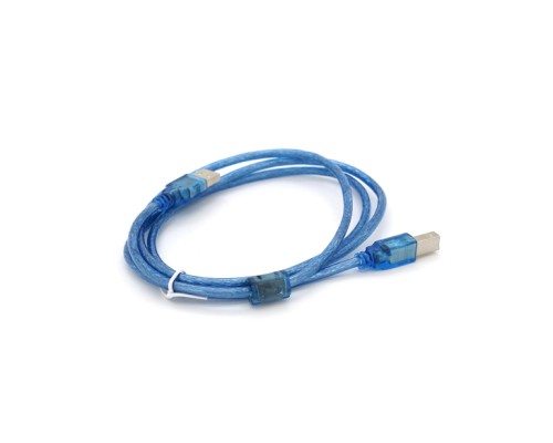 Кабель для принтера USB 2.0 AM/BM 1.5m 2x ferrite transparent Voltronic (YT-AM/BM-1.5T)