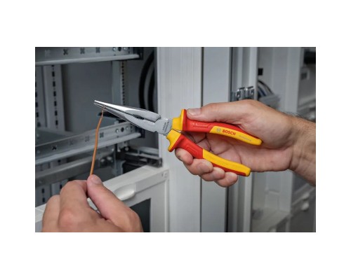 Плоскогубці Bosch Professional, з довгим носом прямі, 200 мм, VDE (1.600.A02.NE3)