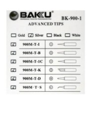 Жало паяльне Baku BK-900M-T-D,silver, 4*6,3mm, мідь, гальванічне покриття (BK-900M-T-D)