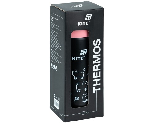 Термос Kite 500 мл, чорний (K25-1222-3)