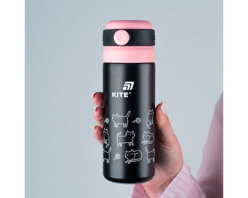 Термос Kite 500 мл, чорний (K25-1222-3)