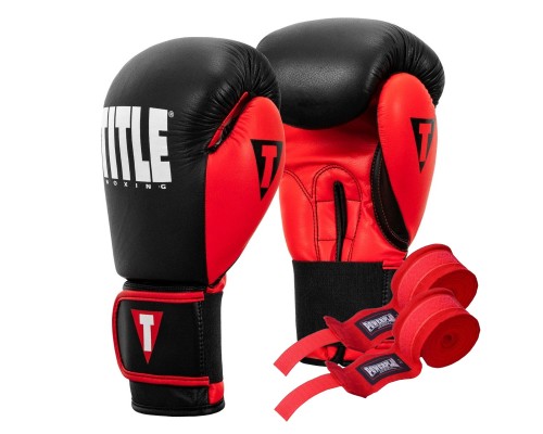 Боксерські рукавички Title Boxing Dynamic Strike Black/Red 12 oz (XDBG 12 BK/RD)