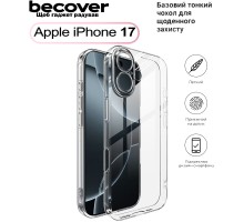 Чохол до мобільного телефона BeCover Apple iPhone 17 Transparent (713757)