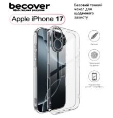 Чохол до мобільного телефона BeCover Apple iPhone 17 Transparent (713757)