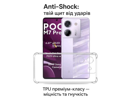 Чохол до мобільного телефона BeCover Anti-Shock Poco M7 Pro 5G Clear (713809)