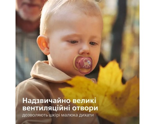 Пустушка Philips AVENT Ultra Air 18+ місяців 2 шт фіолетово-кораллов (SCF349/47)