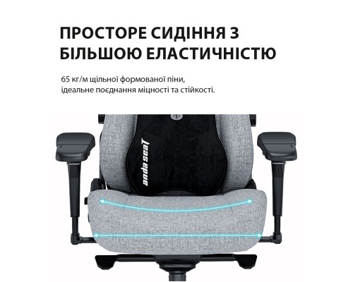 Крісло ігрове Anda Seat Kaiser 3 Pro Fabric Size XL Black (AD12YDC-XL-01-B-CF-B02)