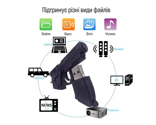 USB флеш накопичувач ColorWay Pistol 32 GB 3.0 Black (CW-USBPL32) 