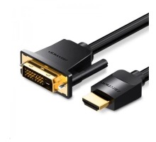 Кабель мультимедійний HDMI to DVI Cable 1M Black VENTION (ABFBF)