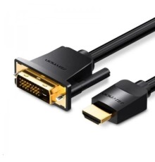 Кабель мультимедійний HDMI to DVI Cable 1M Black VENTION (ABFBF)
