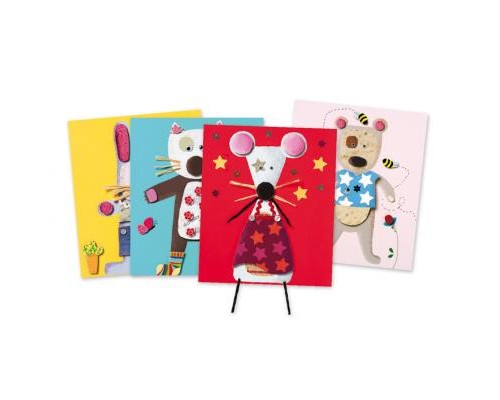 Набір для творчості Djeco Художній комплект Коллаж для самих маленьких 4 фігурки (DJ08664)