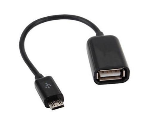Перехідник OTG USB 2.0 AF to Micro 5P 0.16m Lapara (LA-UAFM-OTG black)