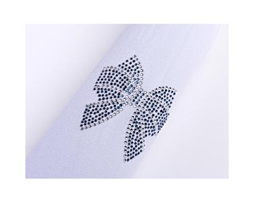 Колготки дитячі BNM з бантиком зі страз (M0C0302-0989-128-138G-white)