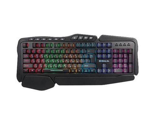 Клавіатура REAL-EL 8900 Gaming RGB Macro, black