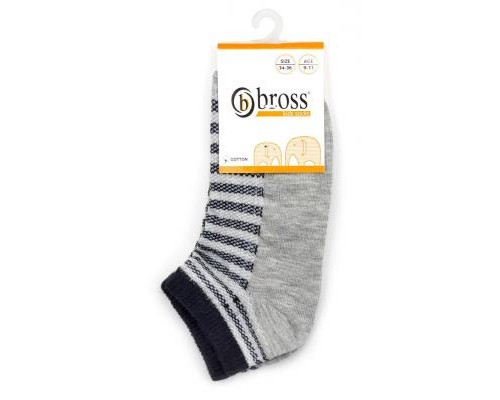 Шкарпетки дитячі Bross смугасті (14716-7-9B-gray)