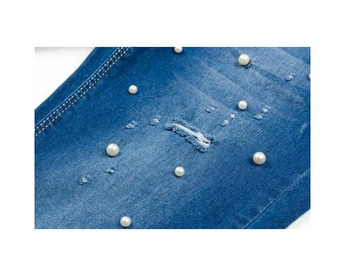 Штани дитячі Breeze з перлинками (20126-152G-blue)