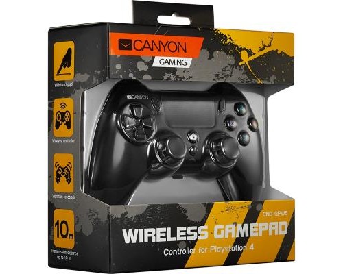 Геймпад Canyon CND-GPW5 Wireless PS4/PC Black (CND-GPW5)