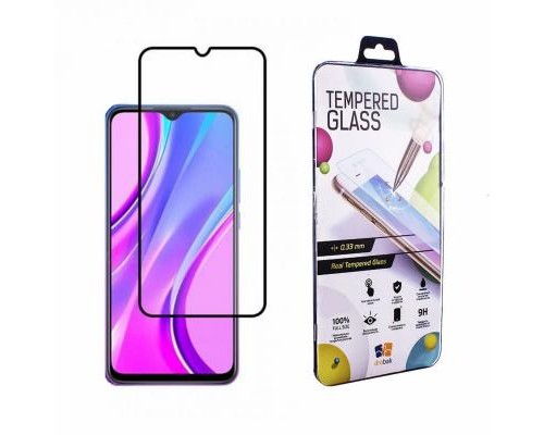 Скло захисне Drobak Xiaomi Redmi 9A Full Cover Full Glue (Black) (222233) (222233)