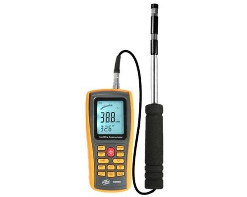 Анемометр Benetech термоанемометр професійний USB 0,3-30 м/с, 0-45°C (GM8903) 