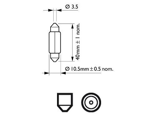 Автолампа Philips 5W (12864 CP)