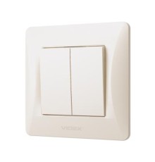 Вимикач Videx BINERA 2кл кремовий (VF-BNSW2-CR)