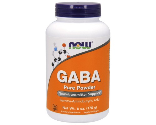 Амінокислота Now Foods GABA (гамма-аміномасляна кислота), Порошок, 170 гр (NOW-00215) 