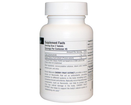 Трави Source Naturals Екстракт Вишні 500мг, 90 таблеток (SNS-01681)