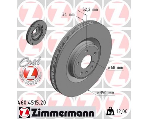 Гальмівний диск ZIMMERMANN 460.4515.20