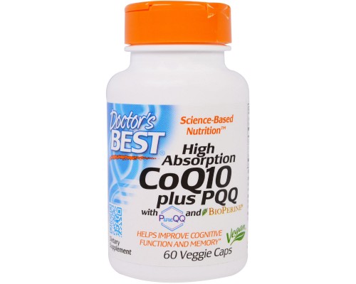Антиоксидант Doctor's Best Коензим Q10 Високої абсорбацию + PQQ (В14), BioPerine, 60 ге (DRB00428) Антиоксидант Doctor's Best Коензим Q10 Високої абсорбацию + PQQ (В14), BioPerine, 60 ге (DRB00428)