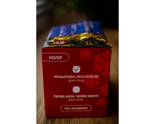 Гірлянда BPNY 100 LED, 10М, 220V, 6W зовнішня вологозахищена Color (102964)