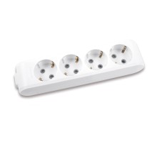Колодка для подовжувача Panasonic X-tendia із заземленням 4 гнізда grey (WLTB04402GR-UA)