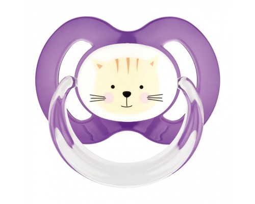 Пустушка Baby-Nova Pets 6-18 міс. рожева/фіолетова 2 шт (3962318)