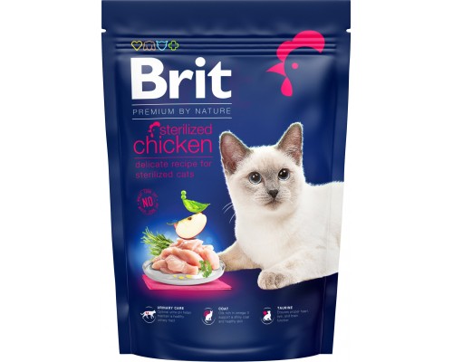 Сухий корм для кішок Brit Premium by Nature Cat Sterilised 800 г (8595602553075)
