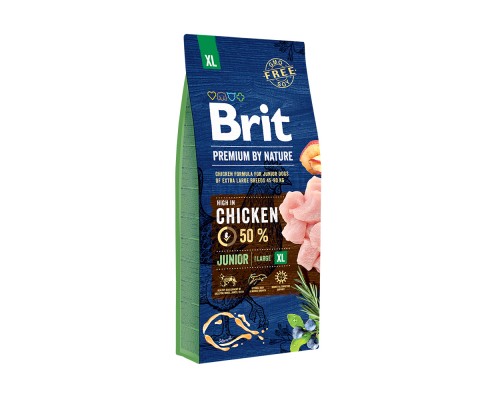 Сухий корм для собак Brit Premium Dog Junior XL 15 кг (8595602526505)