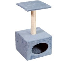 Дряпка (кігтеточка) для котів Природа Д11 з будкою велика (сіра) (4820157403105)