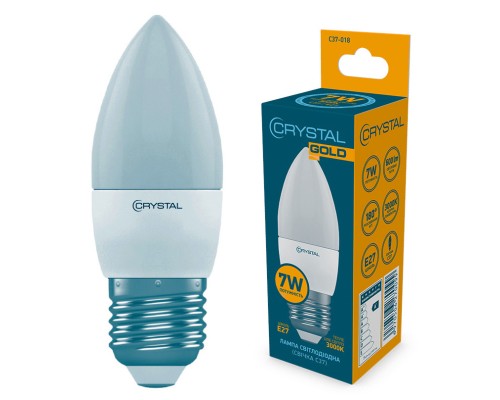 Лампочка CRYSTAL C37 7W PA Е27 3000K (C37-018)
