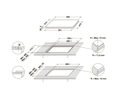 Варочна поверхня Whirlpool WBB8360NE