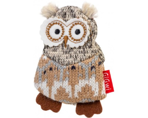 Іграшка для собак GiGwi Plush Сова з пискавкою 10 см (75036)