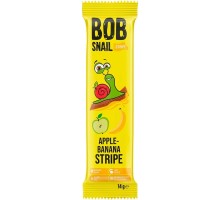 Цукерка Bob Snail Яблучно-банановий страйп, 14 г (4820219344254)