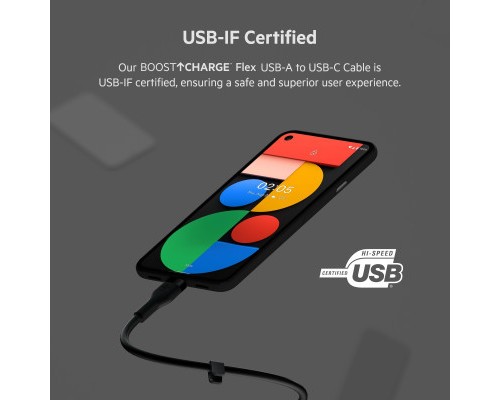 Дата кабель USB 2.0 AM to Type-C 2.0m black Belkin (CAB008BT2MBK)