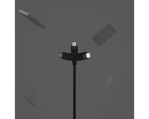 Дата кабель USB 2.0 AM to Type-C 2.0m black Belkin (CAB008BT2MBK)