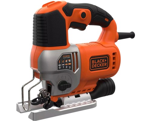 Електролобзик Black&Decker 50 Вт, 1000 - 3100 хід/хв, 2.2 кг, кейс (BES610K)