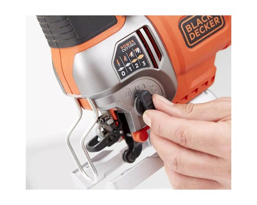 Електролобзик Black&Decker 50 Вт, 1000 - 3100 хід/хв, 2.2 кг, кейс (BES610K)