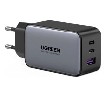 Зарядний пристрій Ugreen 3xUSB 65W GaN (2хUSB-C+USB-A) CD244 Grey (10335)