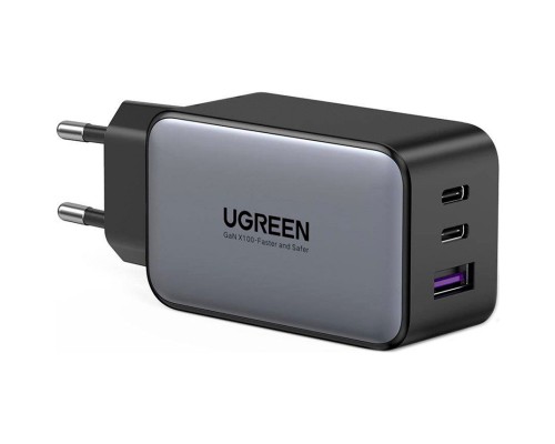 Зарядний пристрій Ugreen 3xUSB 65W GaN (2хUSB-C+USB-A) CD244 Grey (10335)