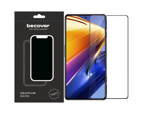 Скло захисне BeCover Poco F4 Black (709274)