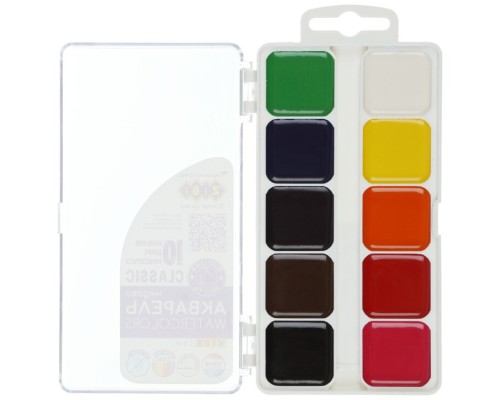 Акварельні фарби ZiBi KIDS Line -2 Classic 10 кольорів (ZB.6583)