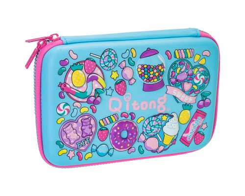 Пенал Cool For School 1 відділення з органайзером блакитний (QT-5627-Blue)